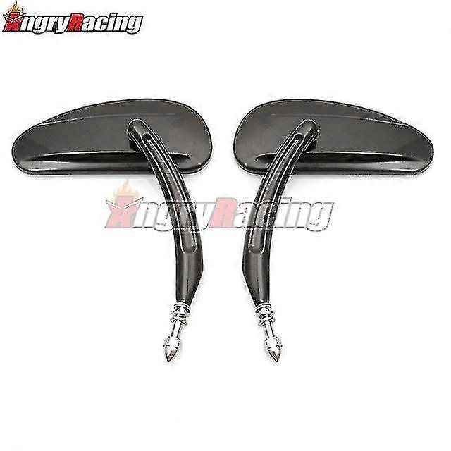 Qx Universal Motorcycle Chrome/black Side Mirrors For Harley Davidson Softail Standard Fxst Glide Electra Road Custom Dyna Touring