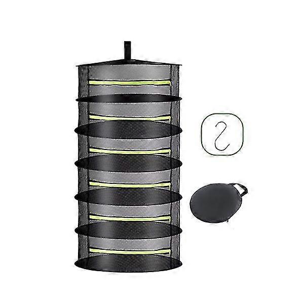 2/4/6/8 Layer Drying Rack Net Herb Drying Black Mesh Hanging Dryer Rack with Zipper for Plant Hydroponics Flowers