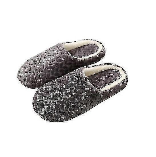 Comfortable Home Suede Platform Cotton Slippers Z