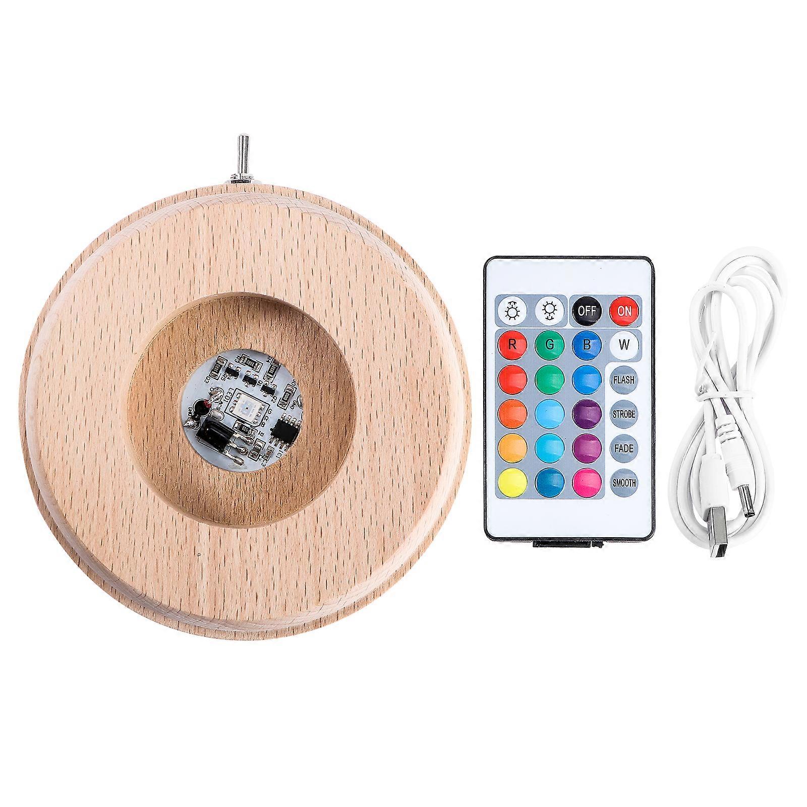 LED Wood Light Base Creative Crystals Glass Display Base Premium Display Base