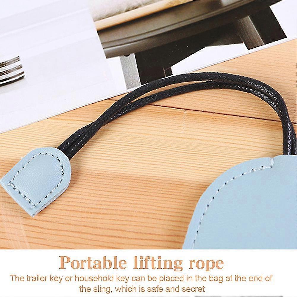 4pcs Storage Holder Solid Portable Pull Out Pu Leather Non Slip Gift