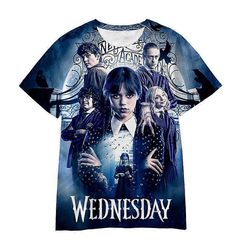 Wednesday Adams Family tištěné módní prodyšné tričko