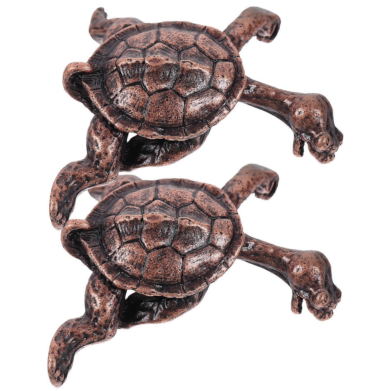 2pcs Kung Fu Turtle Statue Incense Burner Incense Stick Holder Desktop Incense Stick Burner