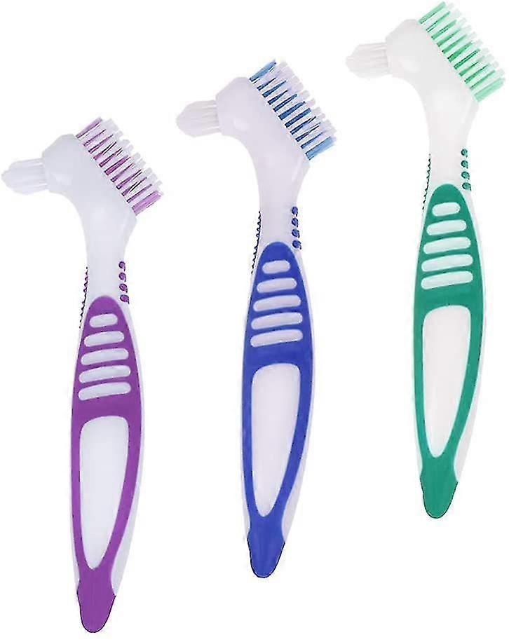 3pcs Denture Cleaning Brush, Premium Denture Cleaner