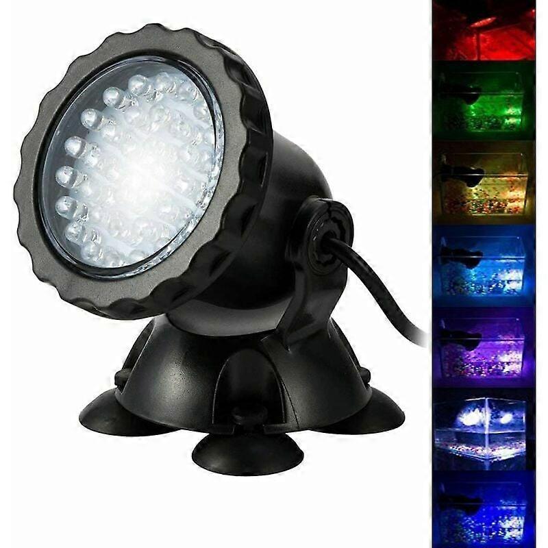 RGB Aquarium Spotlight, Adjustable Angle IP68 Waterproof LED Light with Remote Control