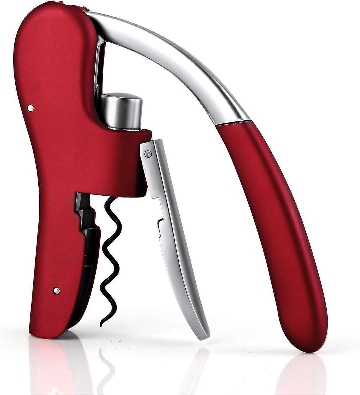 Wine Corkscrew Set-Zinc Alloy Wine Corkscrew Set (Red)