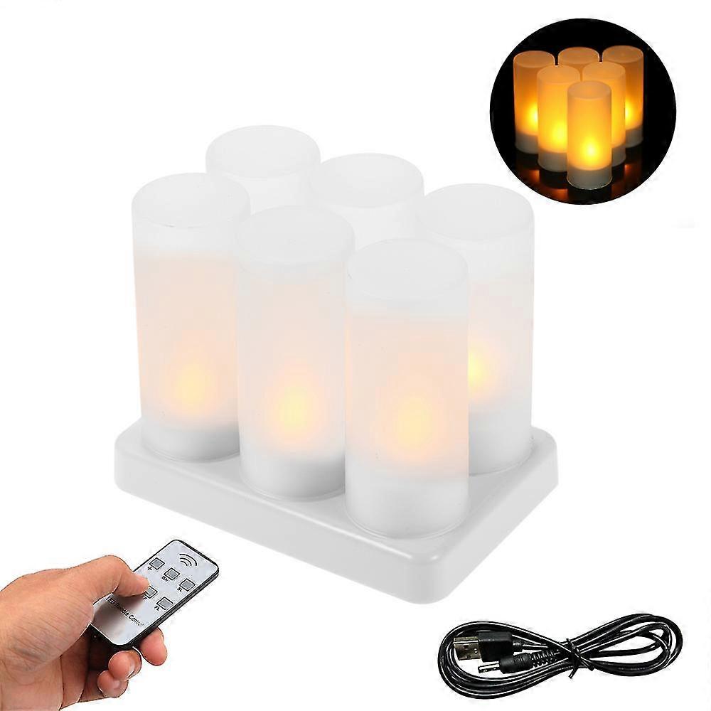Velas sem chamas led, velas recarregáveis, luzes de chá sem fio levaram velas de Natal Velas led velas de cera com estação de carregamento