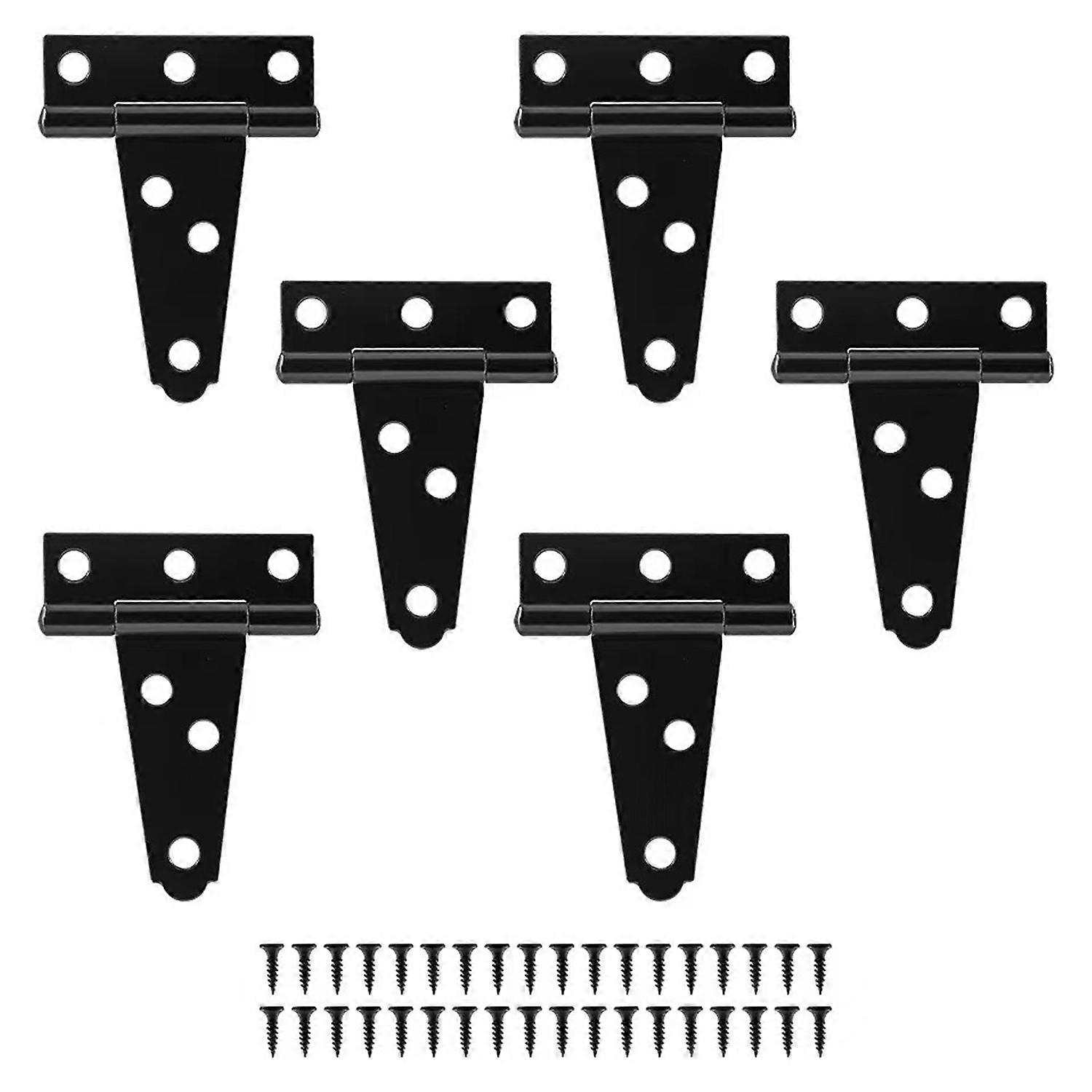 Shed Door T Strap Hinges Rustproof Corrosion Resistant Easy to Install All-match Design Heavy-Duty