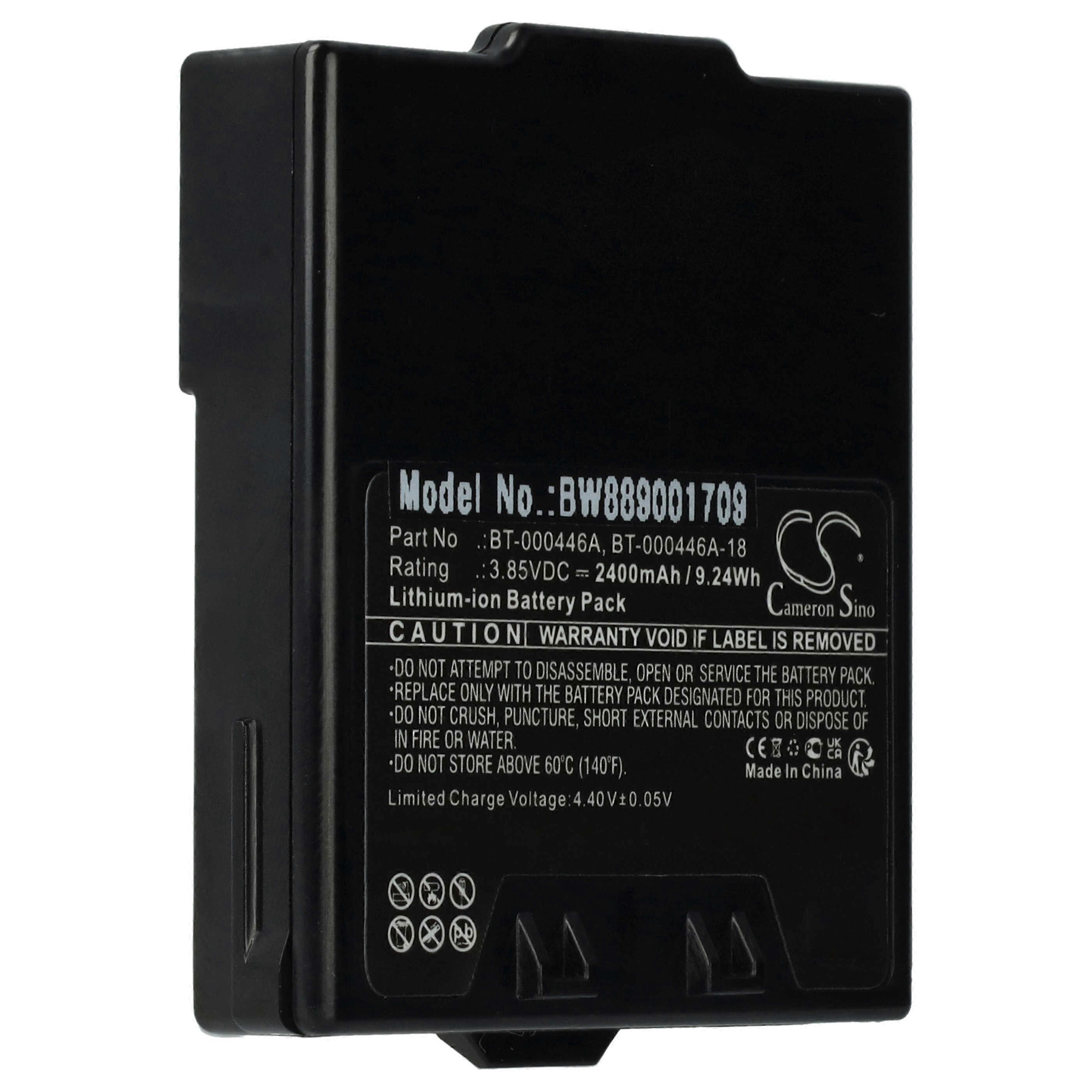vhbw Batteria compatibile con Zebra WS5001-0F2J3020ENA, WS5001-0B2J3020ENA, WS5001, WS5000, WS50, WR50 Mobile Computer PDA Scanner (2400 mAh, 3,85 V, Li-Ion)
