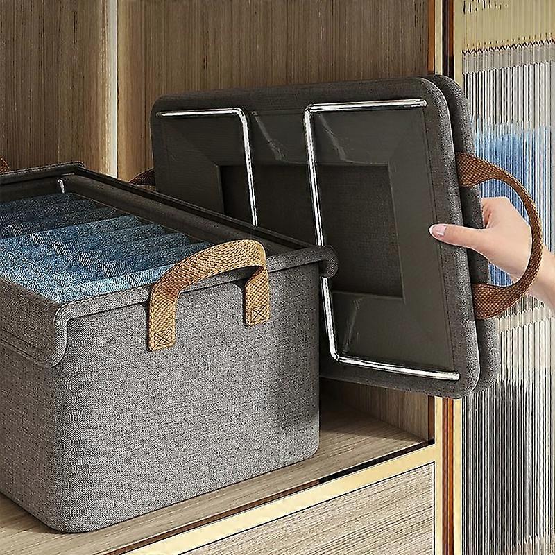Cationic Steel Frame Folding Storage Box Clothes Trousers Home Multi-functional Compartment Drawer Wardrobe Storage Box