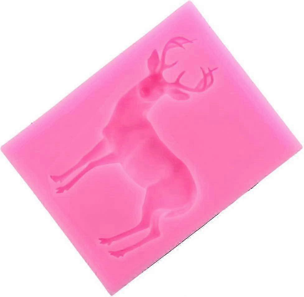 Moule en silicone en forme de cerf de Noël - 1pc