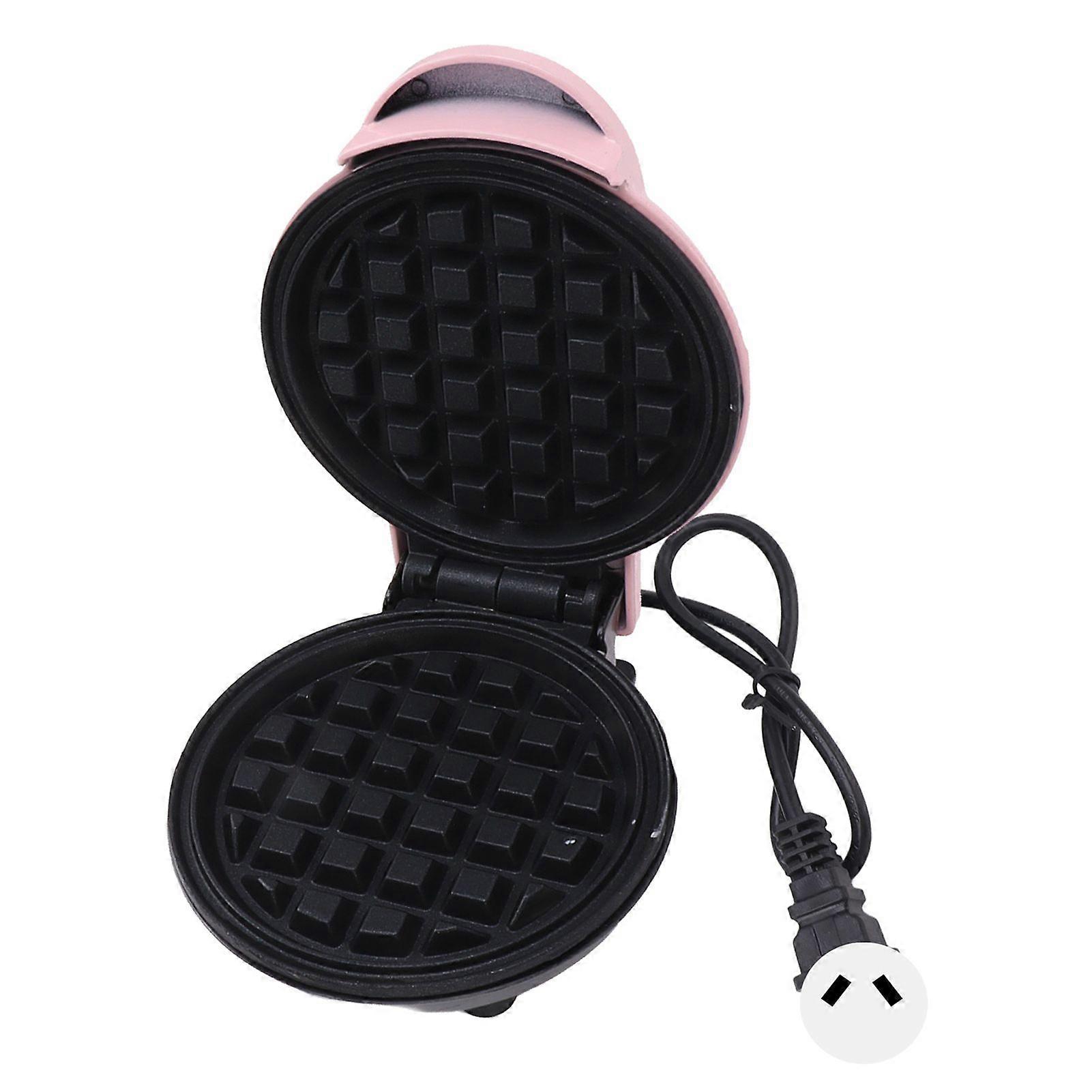Mini Waffle Maker Stick Proof Double Sided Round Multifunctional Breakfast Machine for Toast Sandwich AU Plug 220V Pink