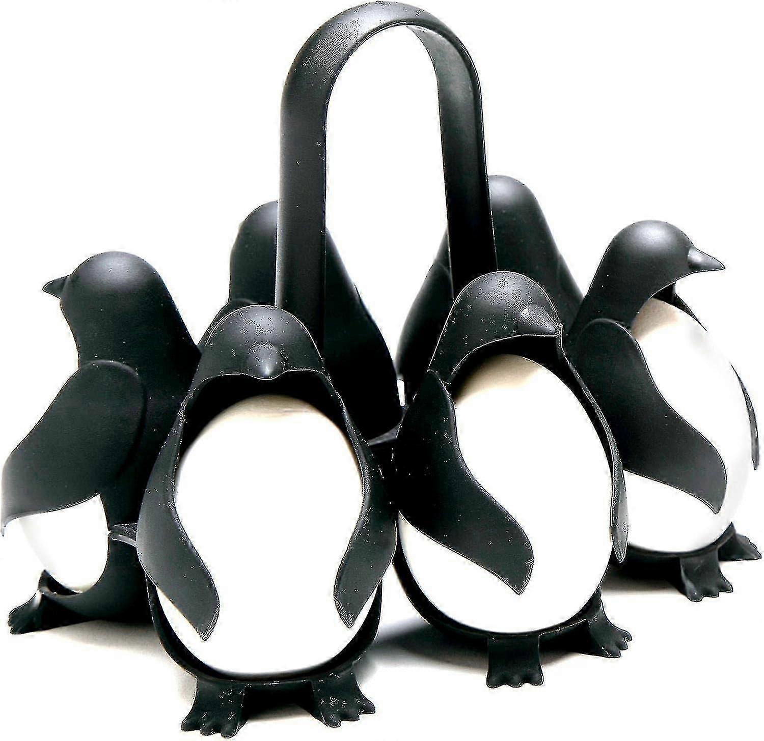 3-in-1 Cooking, Storage and Serving Egg Rack, Penguin-shaped Egg Boiler for Soft or Hard Boiled Eggs
