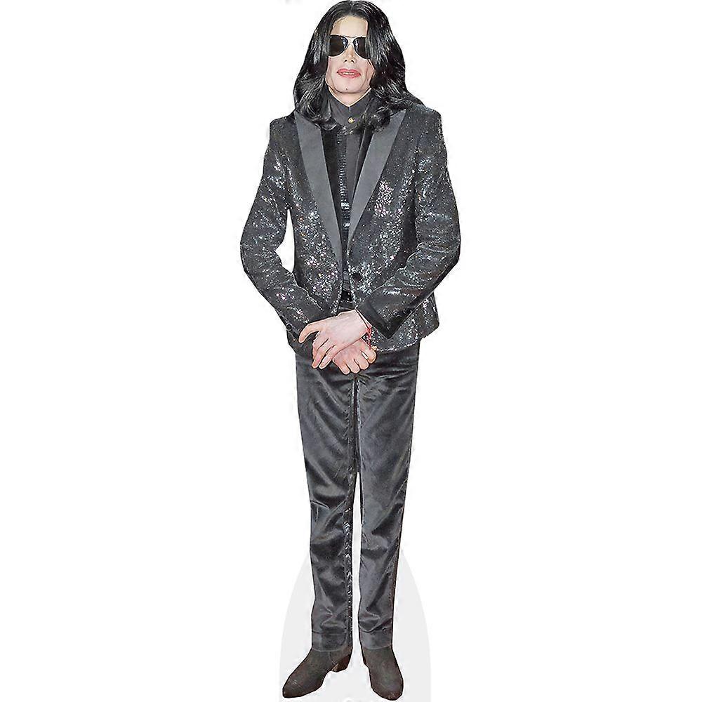 Michael Jackson (Black Outfit) Cardboard Cutout (lifesize OR mini size). Standee. Stand Up.