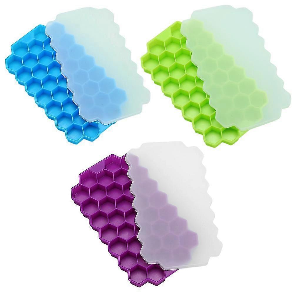 3pcs Ice Cube Trays, Ice Cube Molds With Sealing Lid, Reusable, For lled Drinks, Whiskey, Cotail