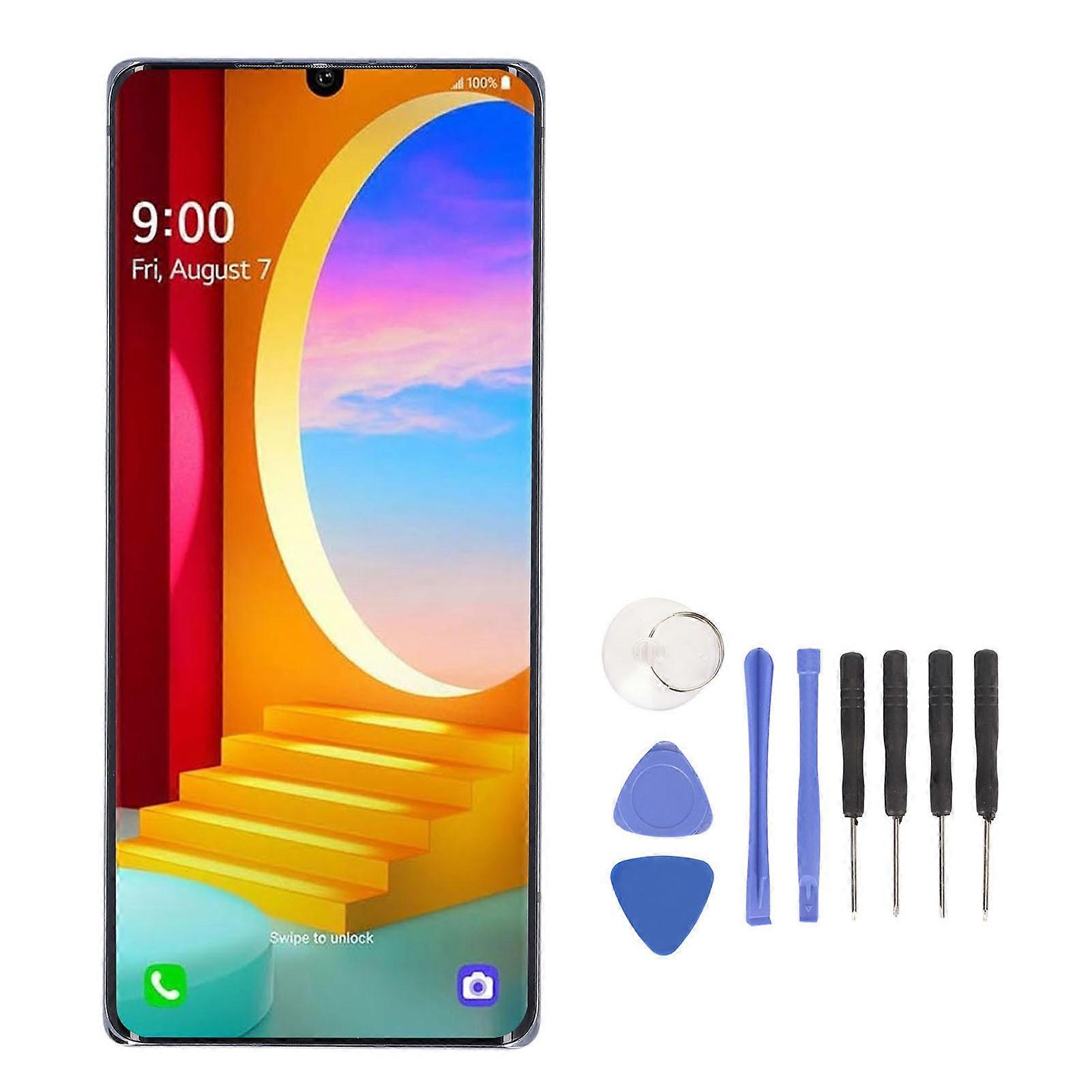 Touch Display Digitizer Assembly Organic Light Emitting Diode Phone LCD Screen with Fingerprint Reader for Velvet 5G Grey