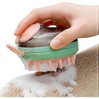 Pet Bath Brush, 3-in-1 Pet Washing Brush With Shampoo Dispenser - Pet Shower Brush, Massages Pets Fur, Removes Dust And Grooms Pets