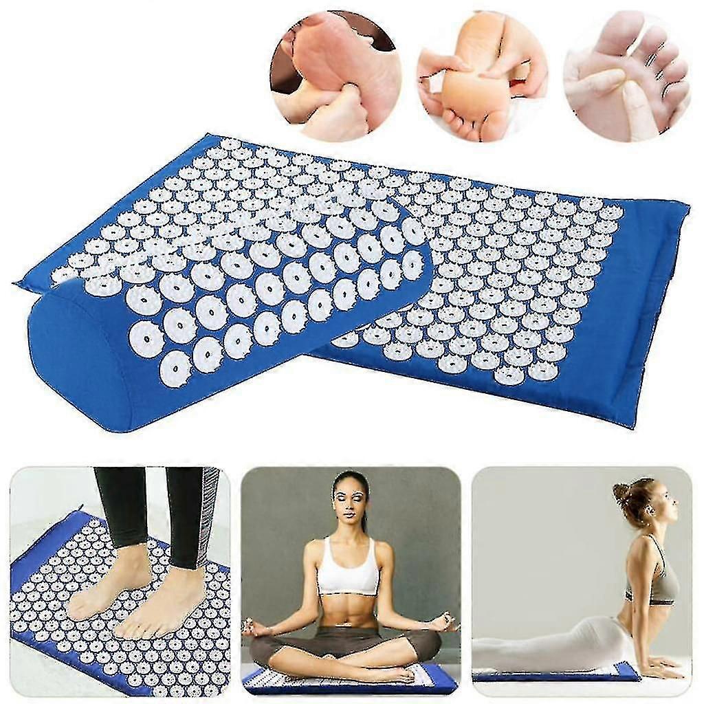 指圧セットネイルマット指圧マットマッサージマット枕鍼灸ブルー