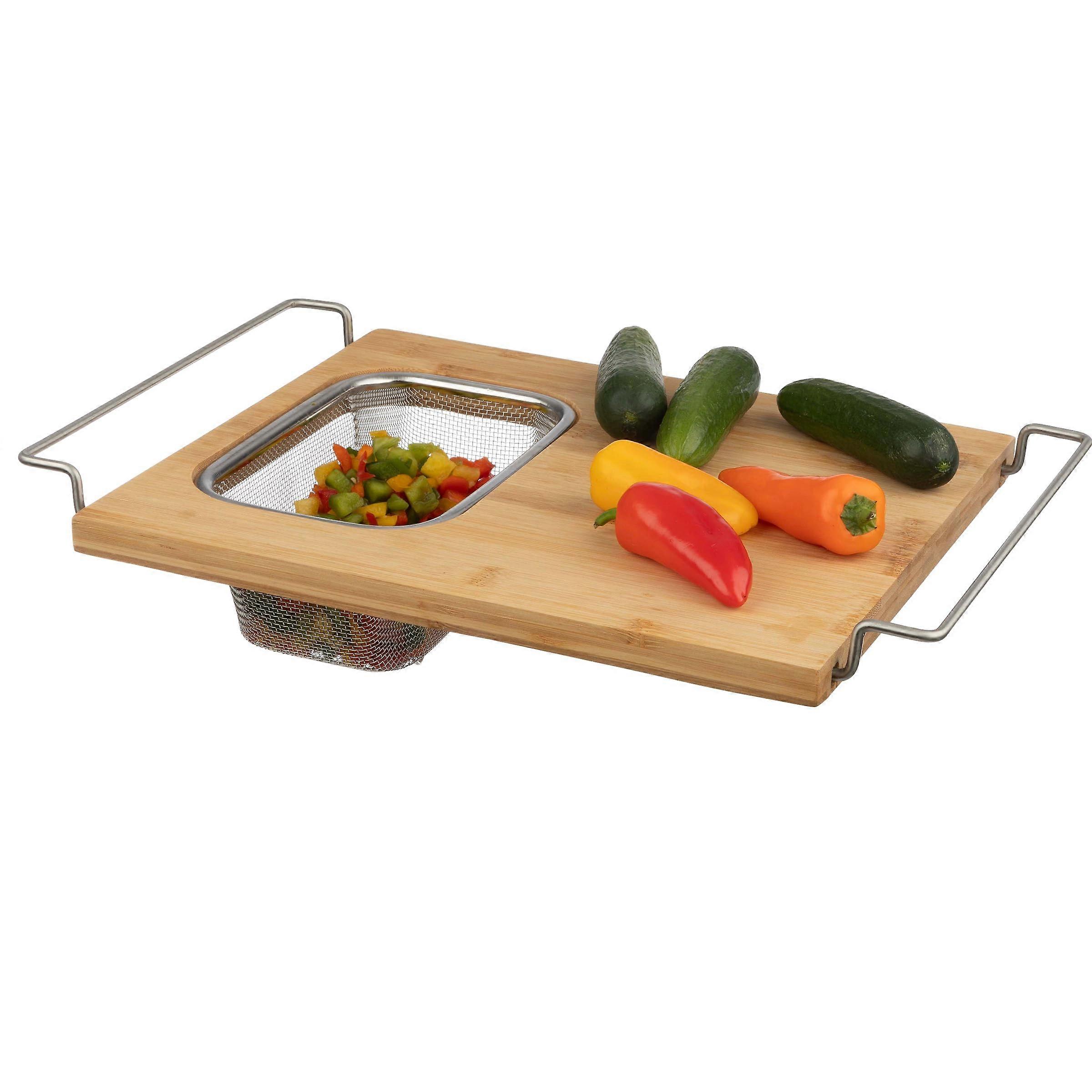Eco-friendly Antibacterial Bamboo Cutting Board Double-Sided Design For Easy Food Sorting Kitchen Prep Surface