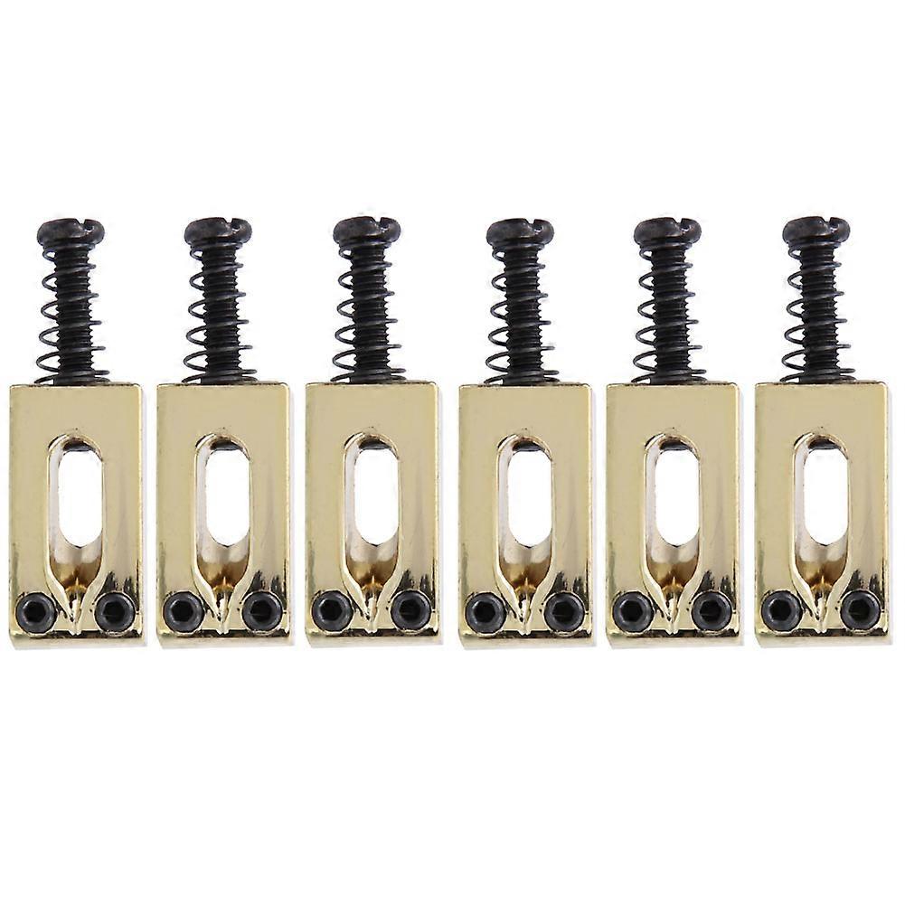 6pcs Electric Guitar Single Reel Tremolo Bridge String Yard Horizontal Code Accessory