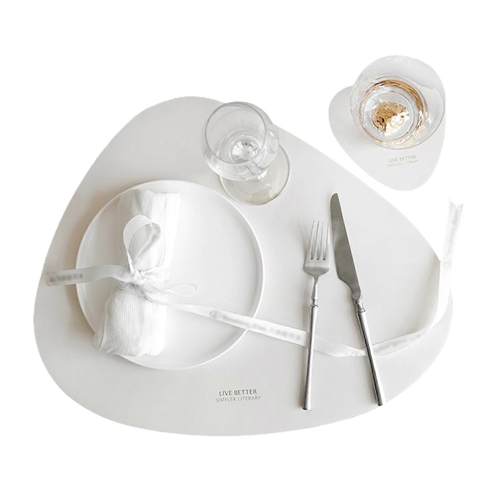 Nordic Leather Placemat Home Triangular Oil Proof Insulation Mat Placemat