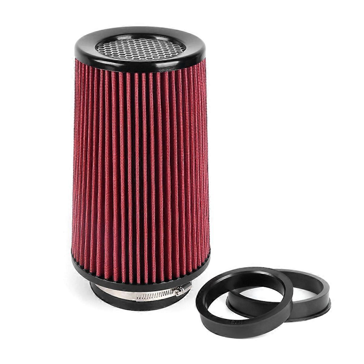 Car Air Filter Modification High Flow Intake Car Cold Air Intake Air Filter Purification Pipe Modification Red