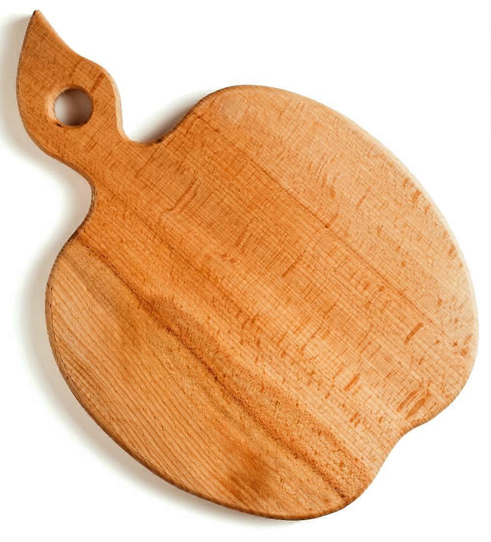 Apple-Shaped Reversible Wood Cutting Board for Serving