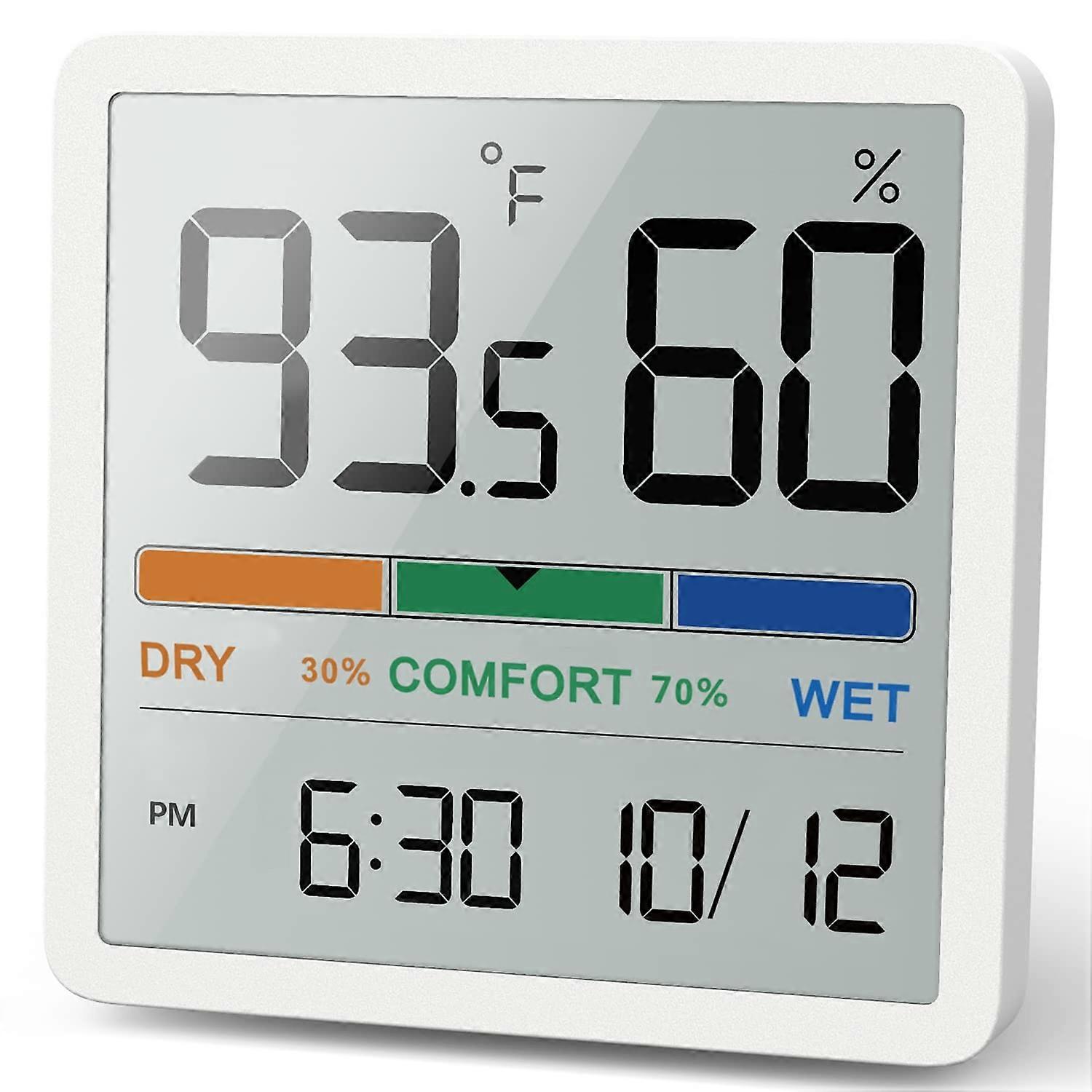Accurate Hygrometer Indoor Thermometer for Room, Digital Display, Temperature and Humidity Monitor, Compact Design