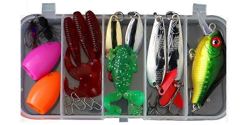 Fishing Lures Set Hard and Soft Artificial Lures Kit with Metal Spoons and Silicone Cups Fishing Accessories for Ocean River Lake and Mountain