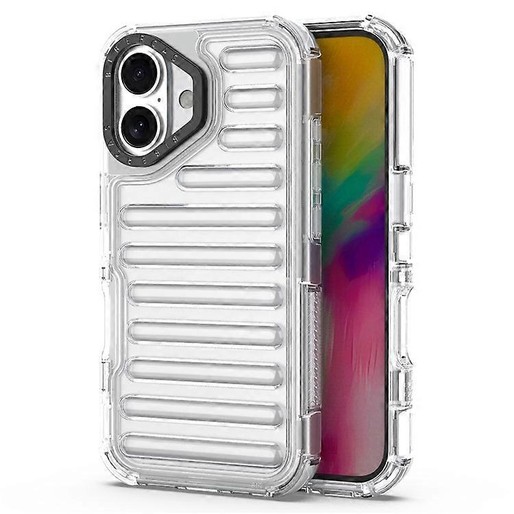 Compatible For iPhone 16 Case Stripe Design Anti-Slip Detachable TPU+PC Phone Cover