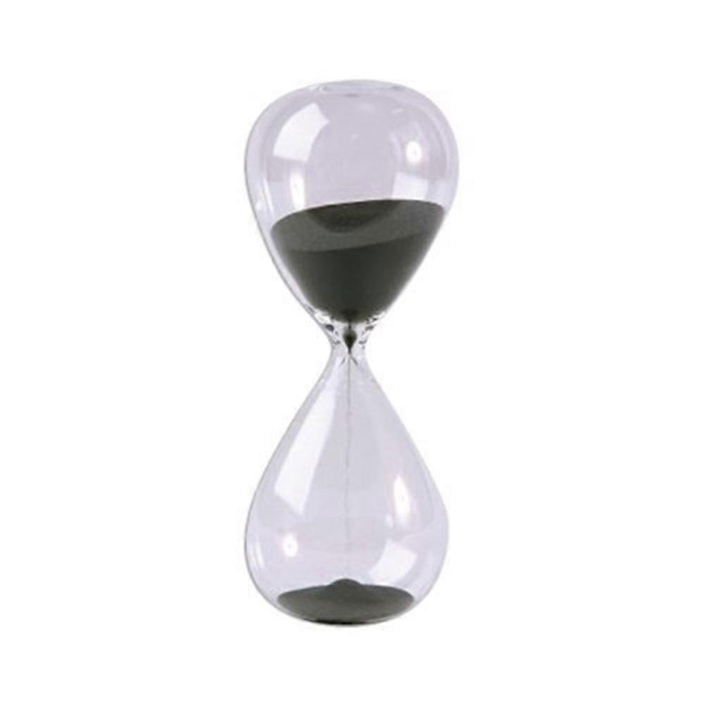 Large Fashion Black Sand Clear Smooth Glass Hourglass Timer for Home Desk Decor Xmas Birthday Gift 5 Minutes
