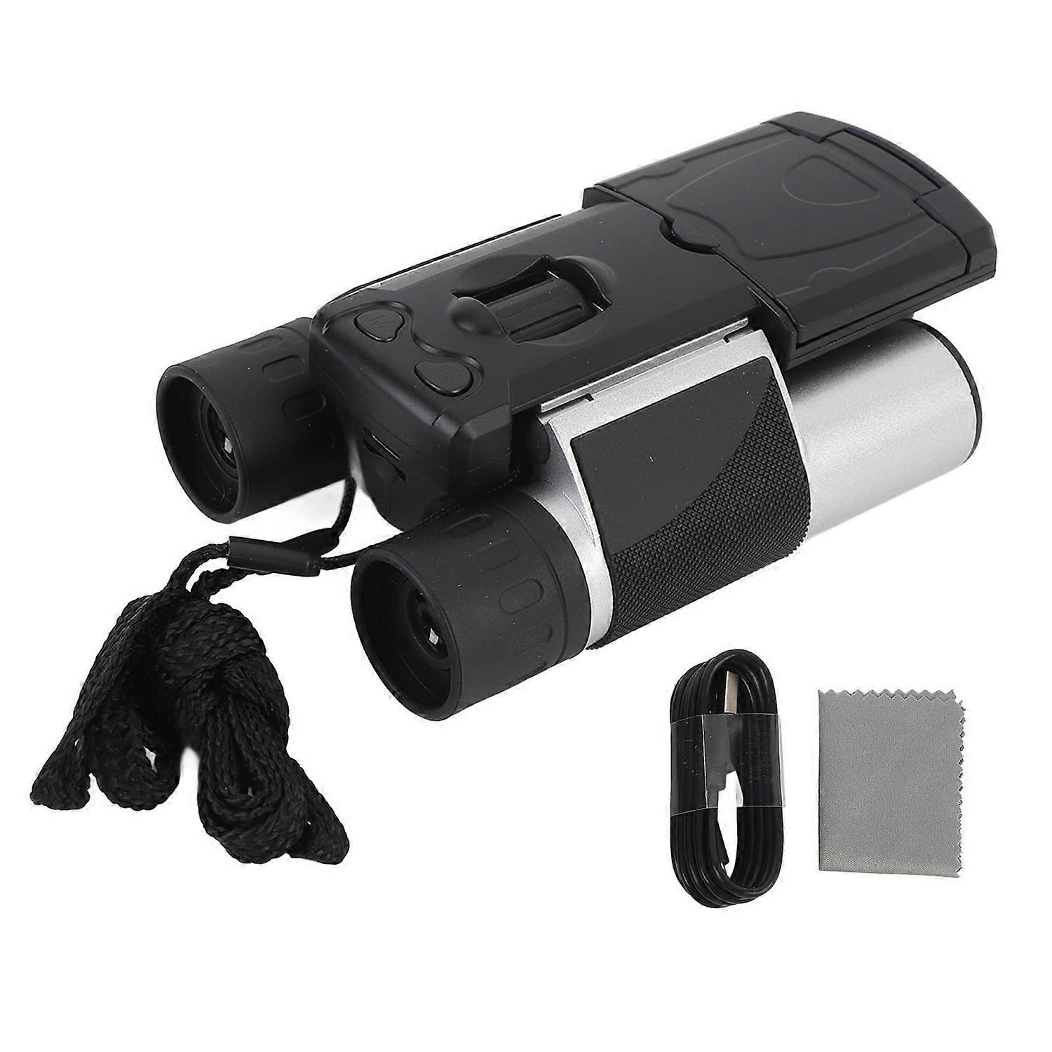 10x25 Binoculars with Camera 2 Inch Display 48MP 2.5K Video Photo Recorder with Storage Card Digital