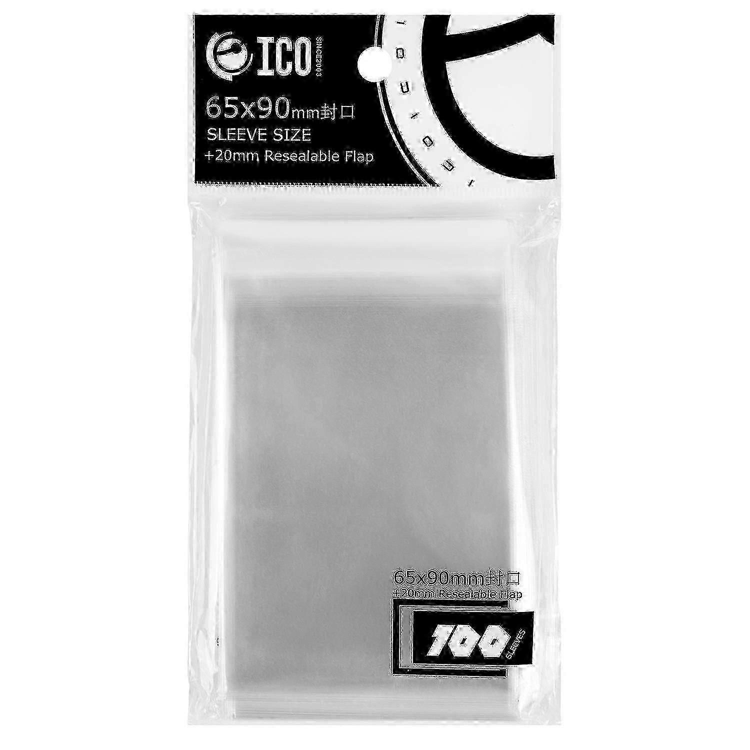 Transparent plastic pockets for playing cards 100-pack