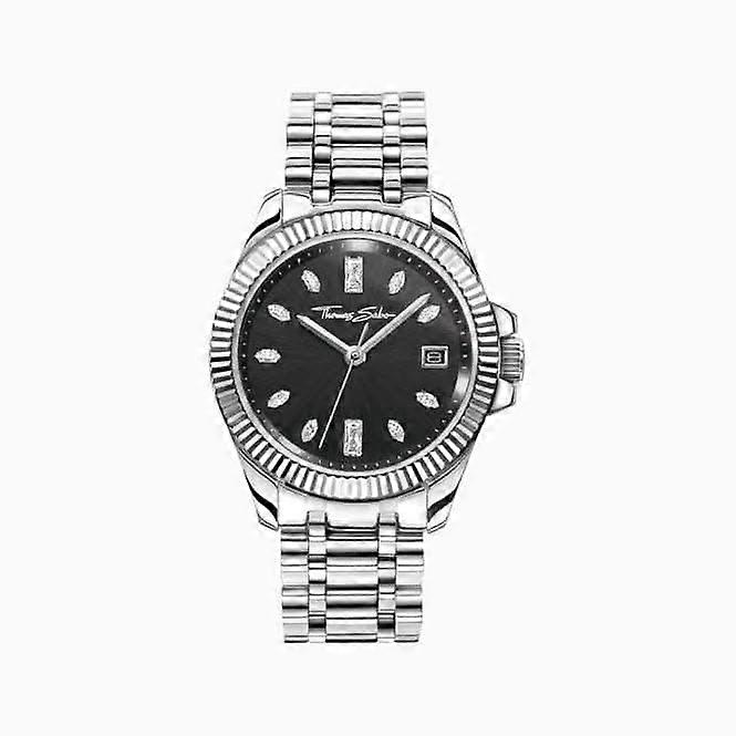 Stainless Steel Case Divine Black White Stones Watch WA0406-201-203