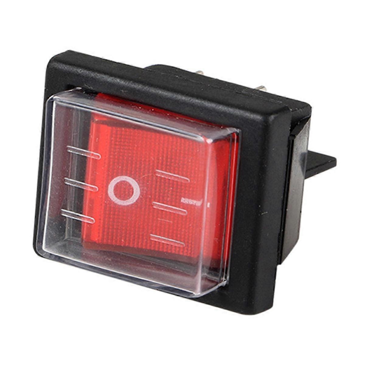 1Pcs 36X29Mm SPST 4 Pin Waterproof Boat Rocker Switch For Industrial