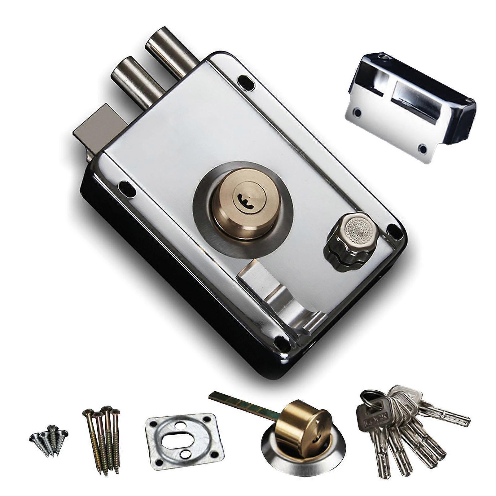 Exterior Gate Stainless Steel Copper Core Left Open with Edge Security Prevent Theft Old Gate Lock