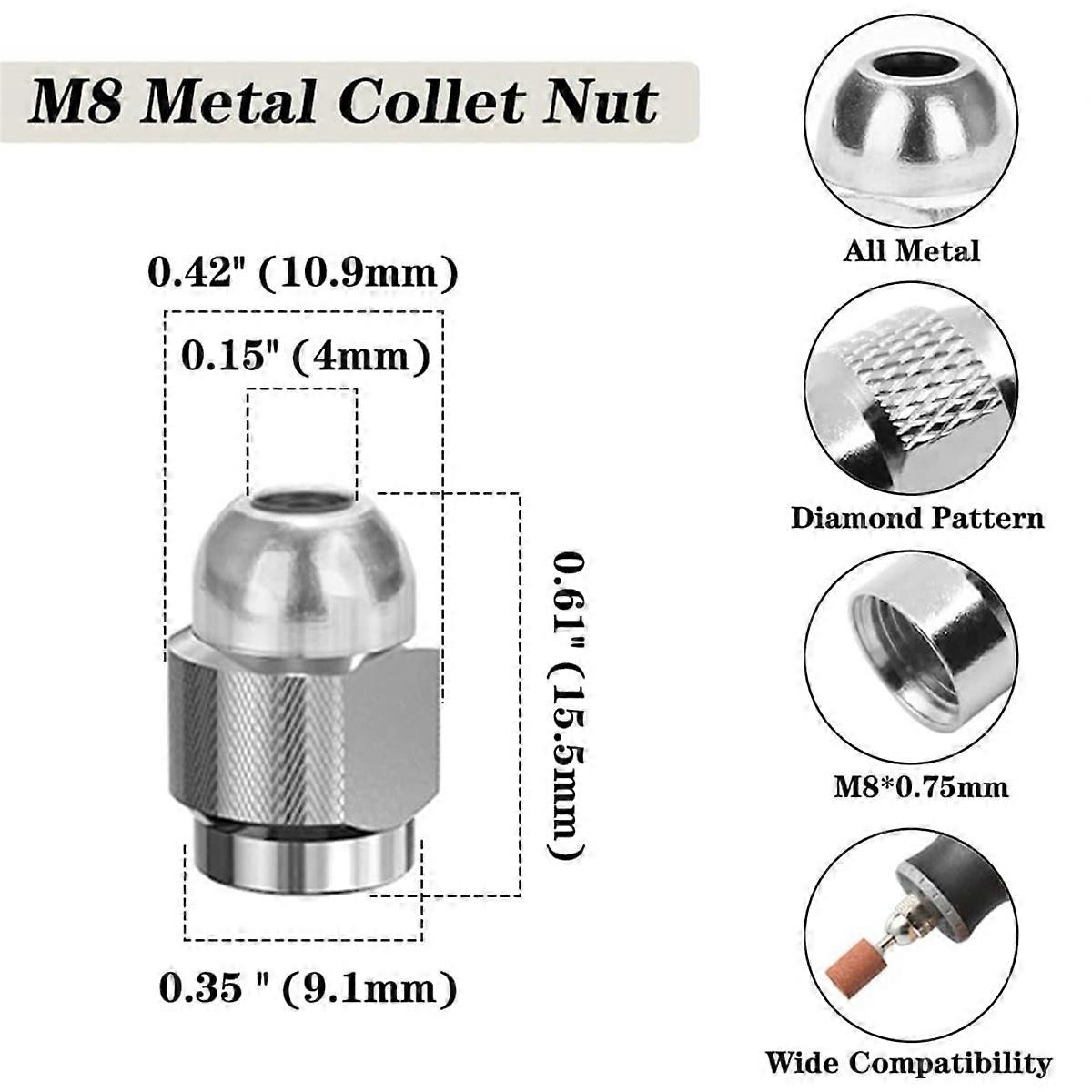 Drill Chuck Collet Set, 4486 Keyless Quick Change Chuck Rotary Tool