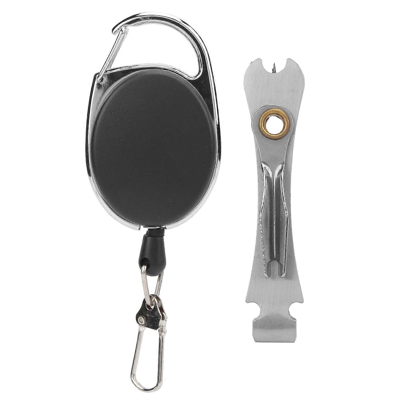 2 In 1 Fast Tie Scissors Fly Fishing Line Cutter Hook Sharpener Quick Knot Tying Tool