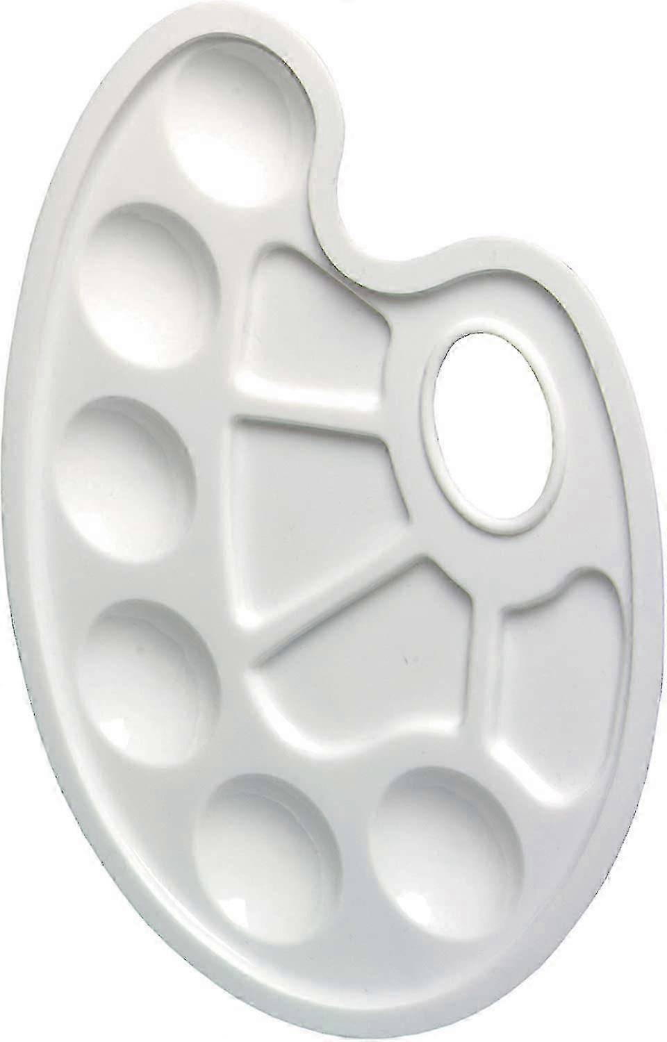 Mixing Palette With Finger Hole, White