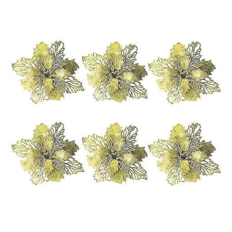 6pcs Christmas Decorative Flowers