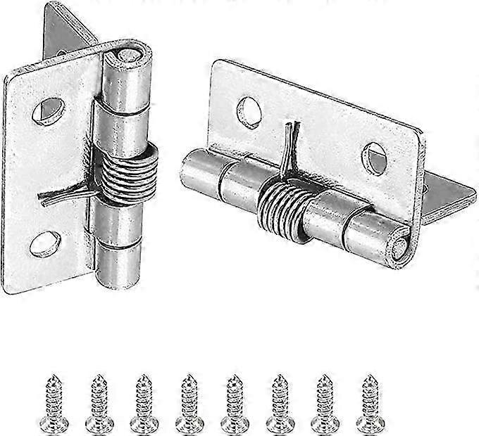 Automatic Closing Spring Hinges for Invisible Doors - 2 Pack 304 Stainless Steel Self-Opening Hinges