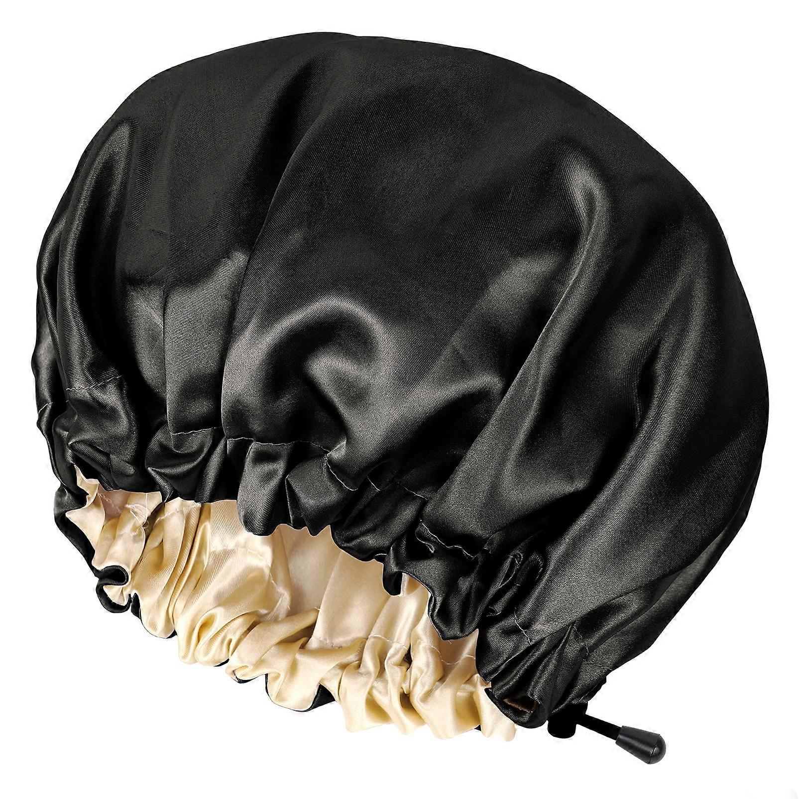 Satin Sleep Headboard, Adjustable Double-Sided Sleep Headboard for Bed, Black Fabric Sleep Decor