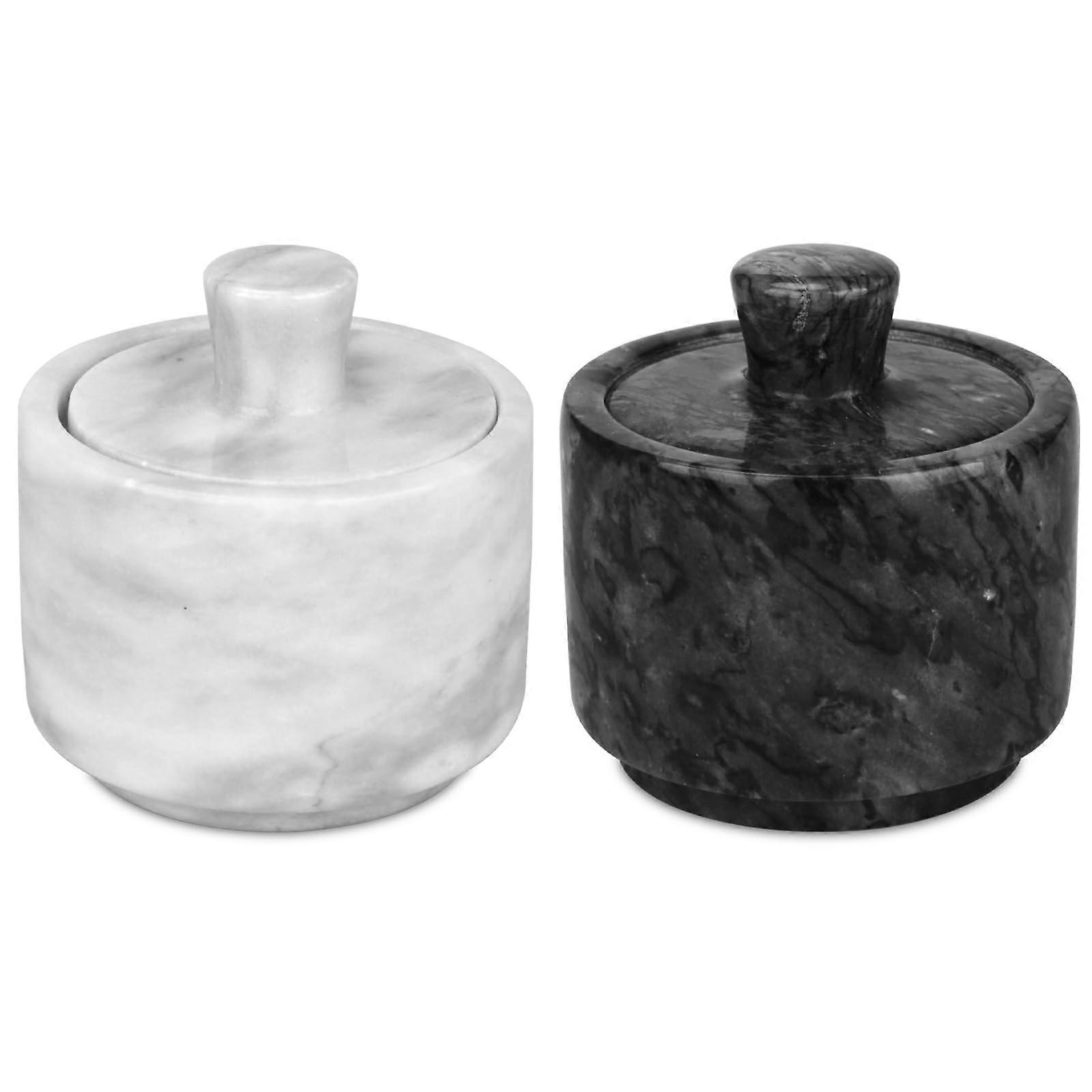 Rock salt shaker for salt and pepper bowl boxes, container jar holders