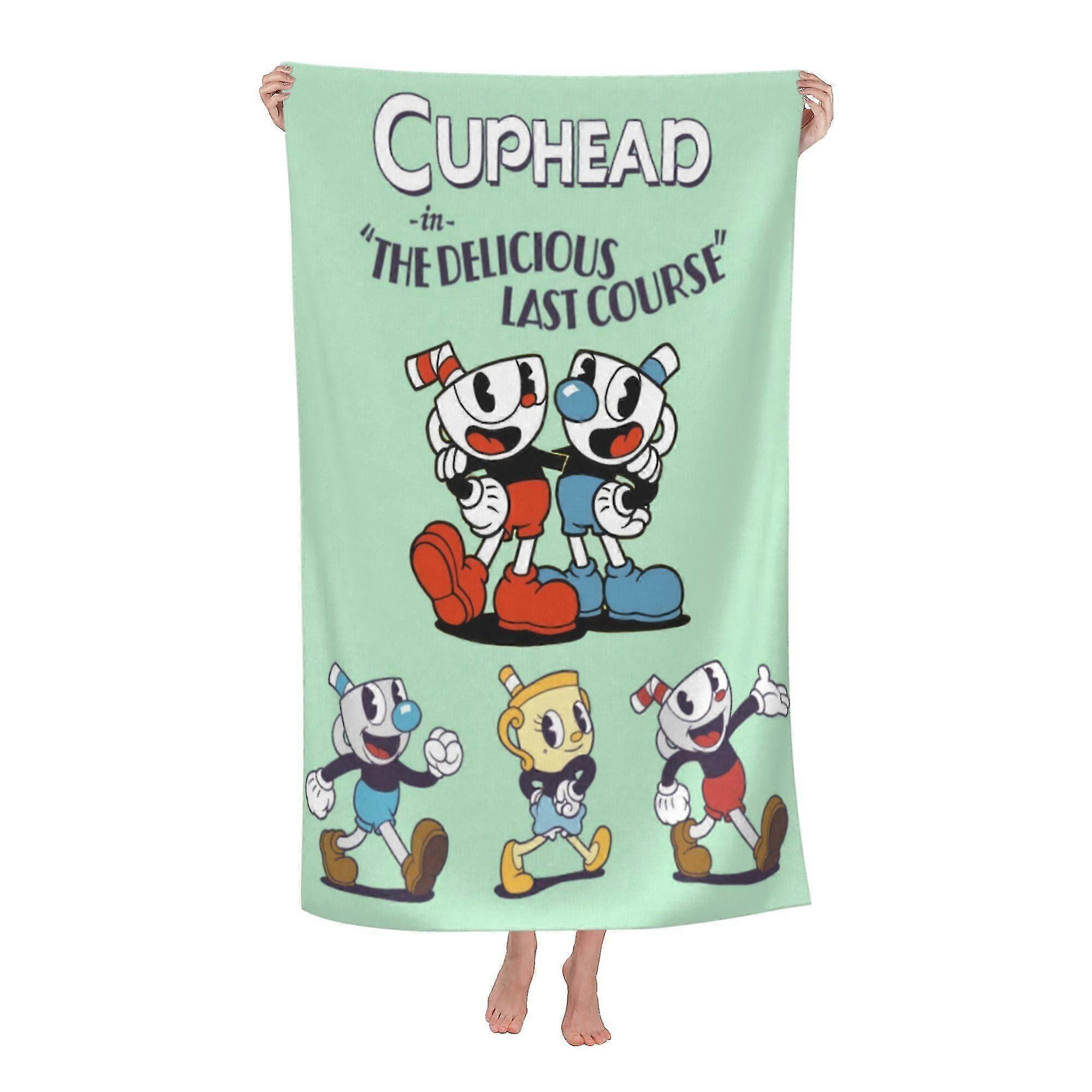 Cuphead Beach Towel, Large Microfiber Bath Towel