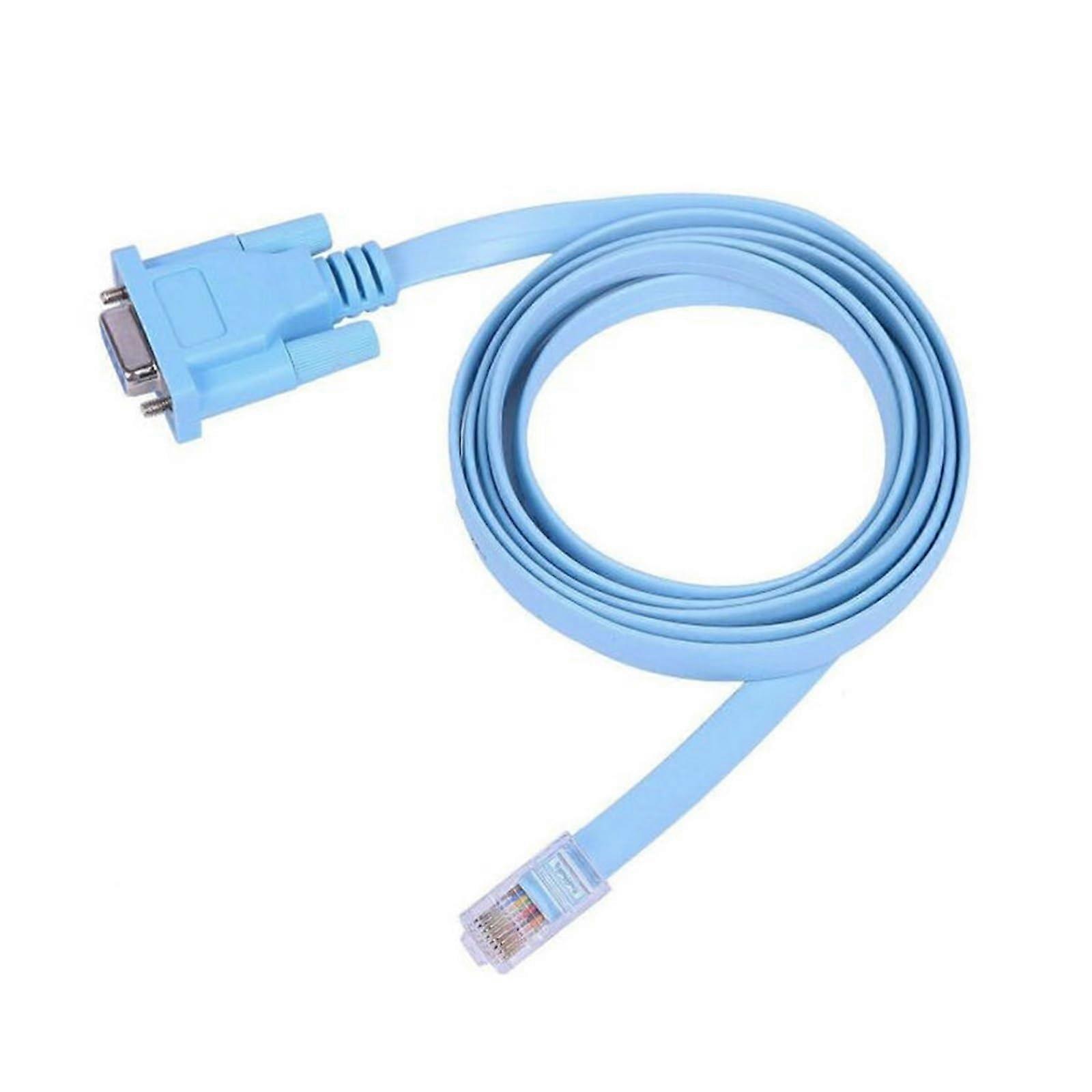 Female Network Adapter Cable Fit Compatible Csco Console RJ45 to Rs232 DB9 COM Serial Port 1.5M