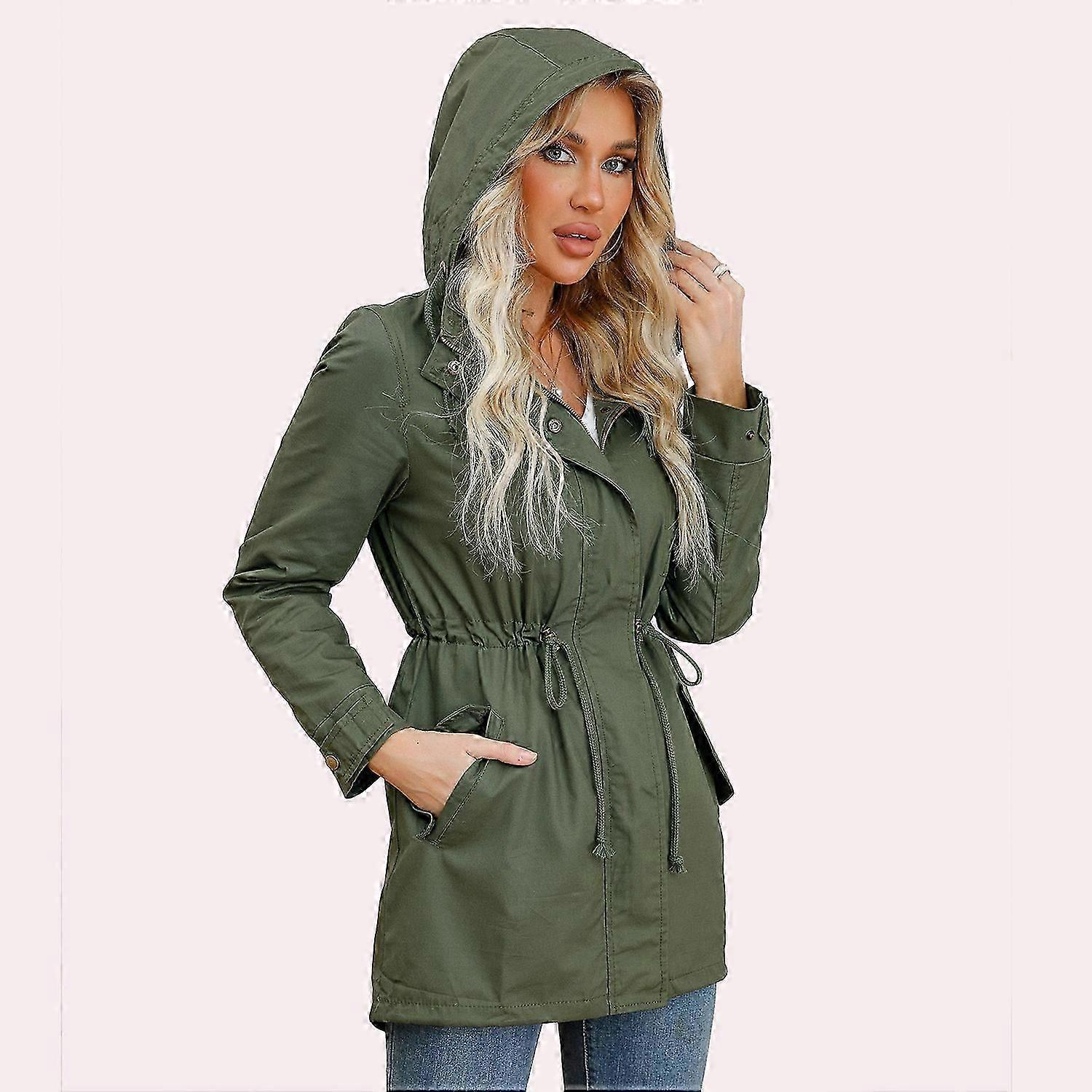 Cotton hooded women's jacket