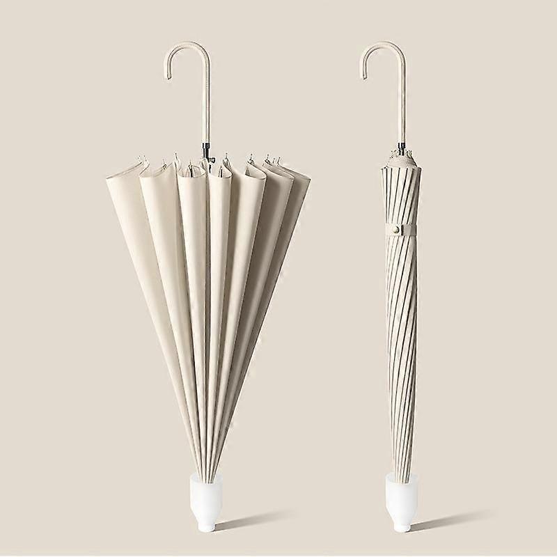 16 Bone Automatic Long Handle Double Sunny And Rain Dual Use Umbrella