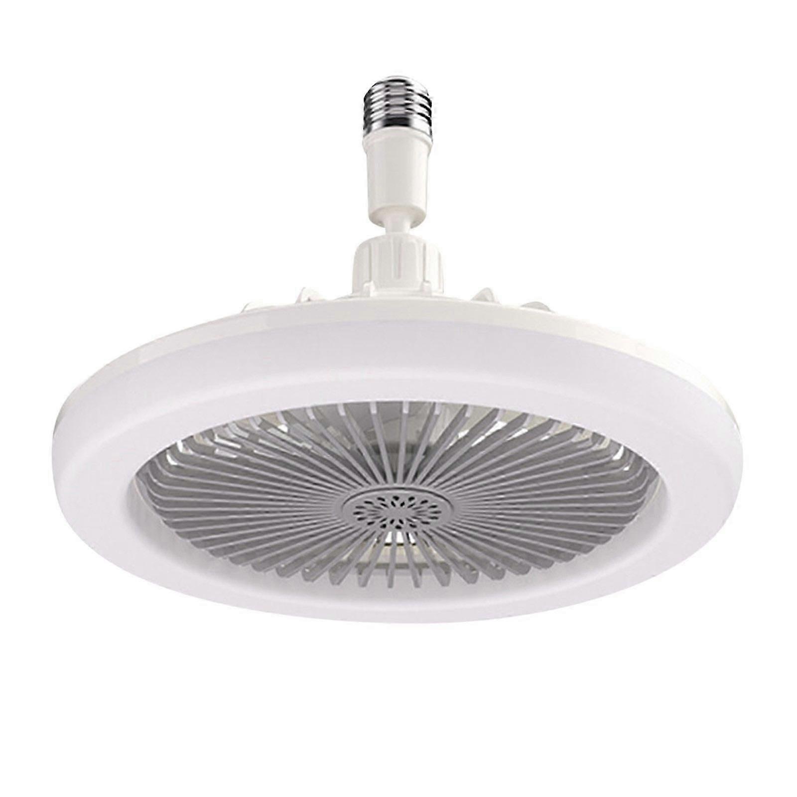Circulator Mini Fan with Led Light,Led Ceiling Fan with Bulb,3 Levels of Air Flow, Remote Control