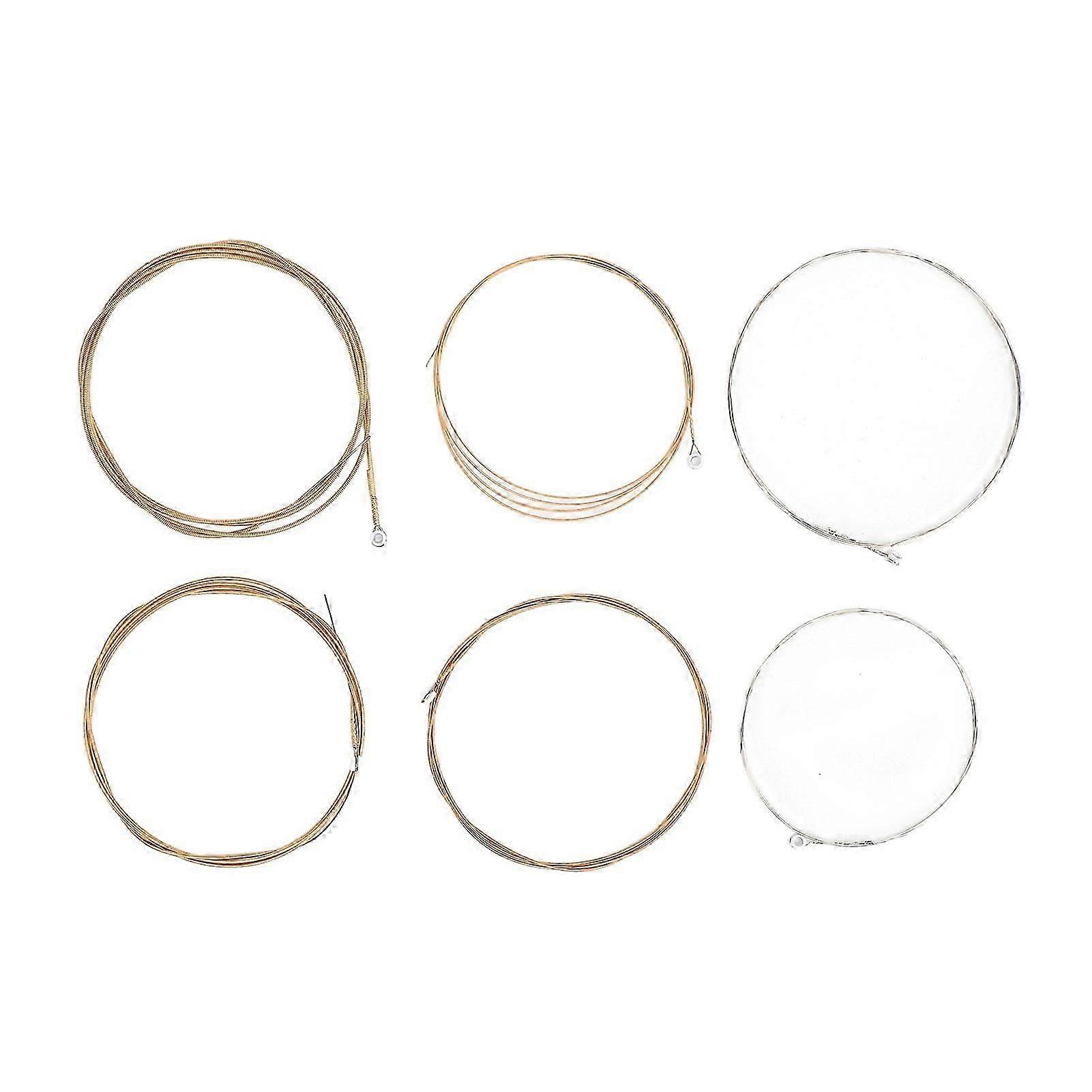 6PCS Acoustic Guitar Strings Rust Resistant Coating Folk Guitar Strings Replacement
