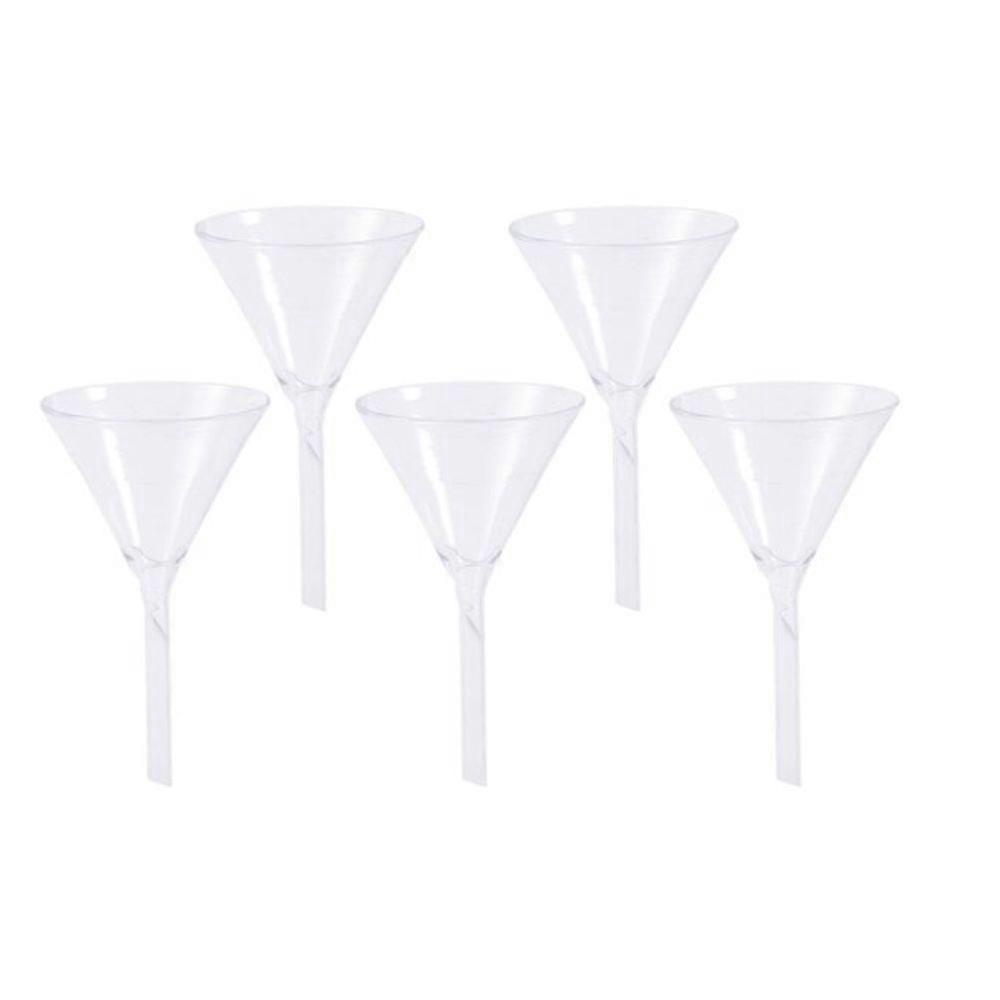5 Pcs Solid Triangle Funnel Rice Ball Wrapper Glass Funnels for Filling Bottles White